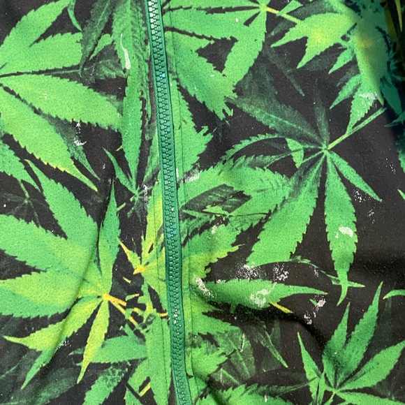 SOLD - Weed y2k hooded sweater hoodie 2000s style paint splatter - Picture 6 of 6